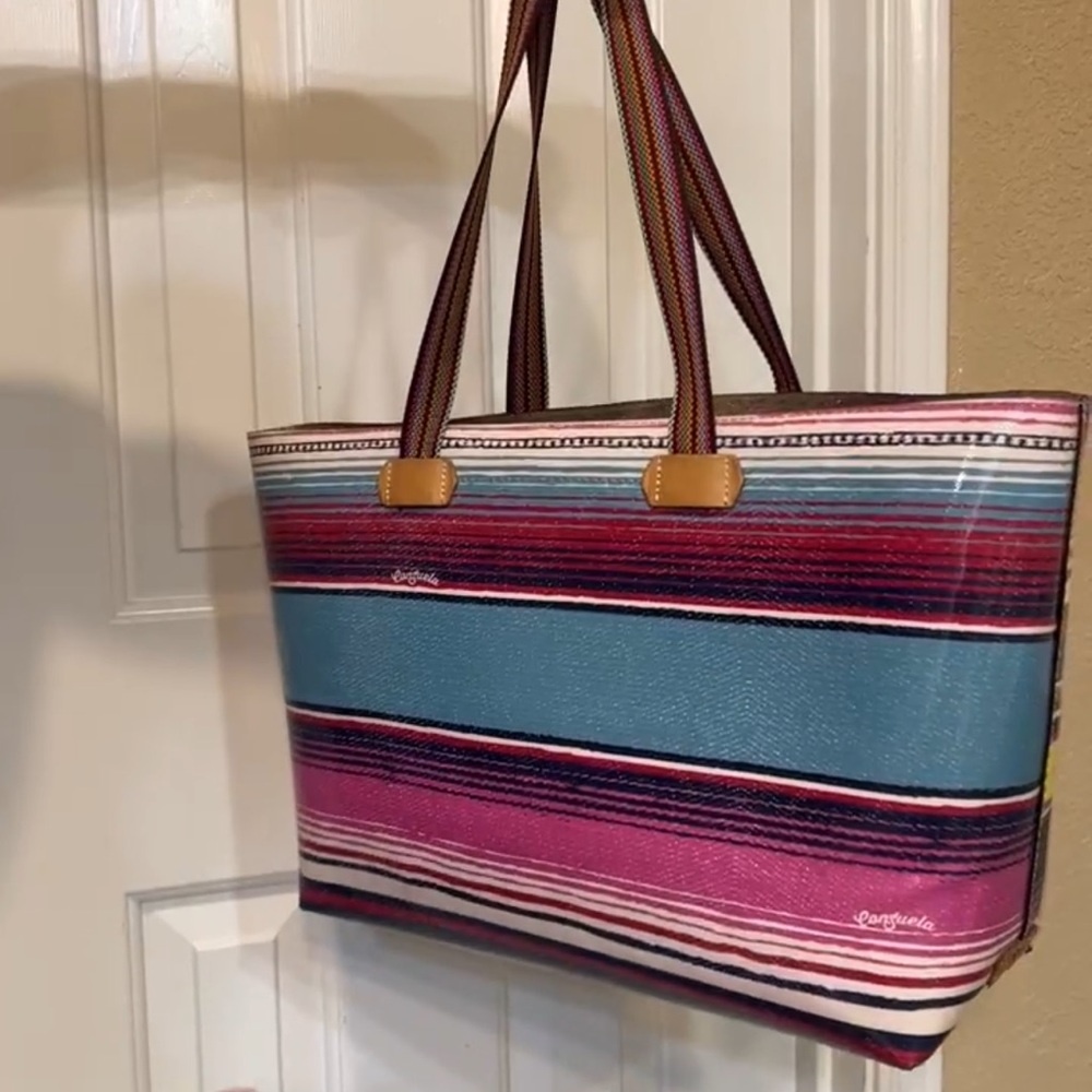 Colorful Striped Tote Bag